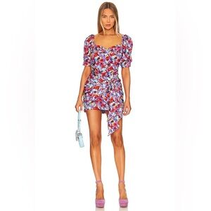For Love & Lemons Chiara Puff Sleeve Mini Dress